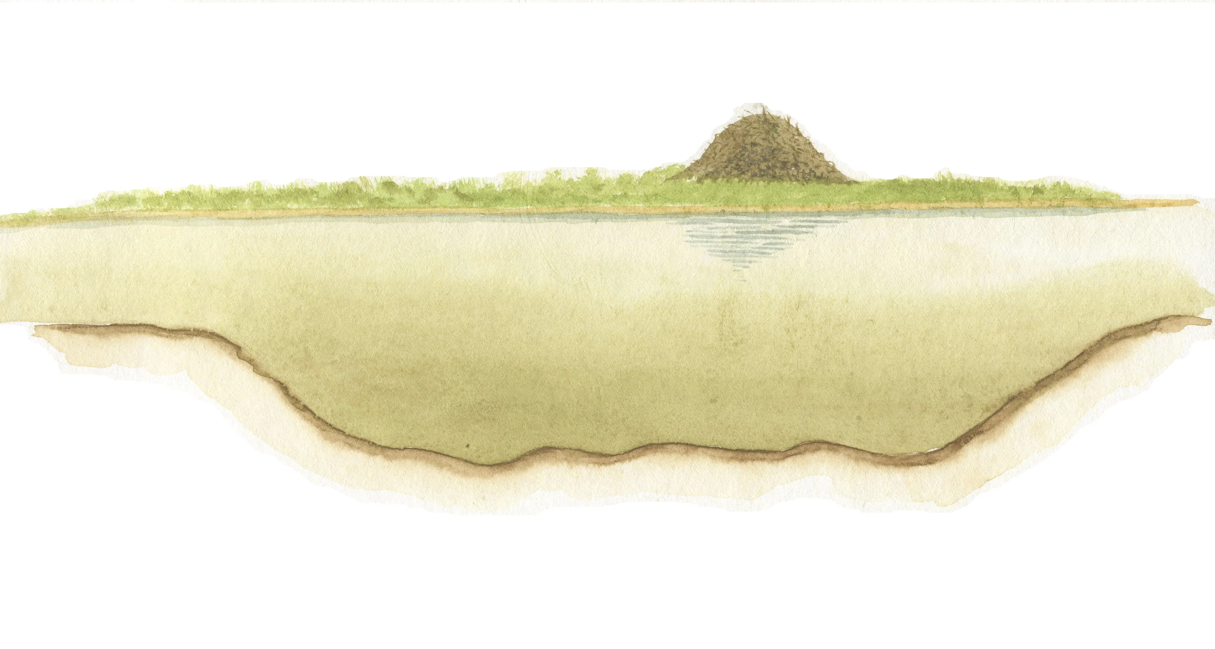 Side view of deepened watercourse D. Klees